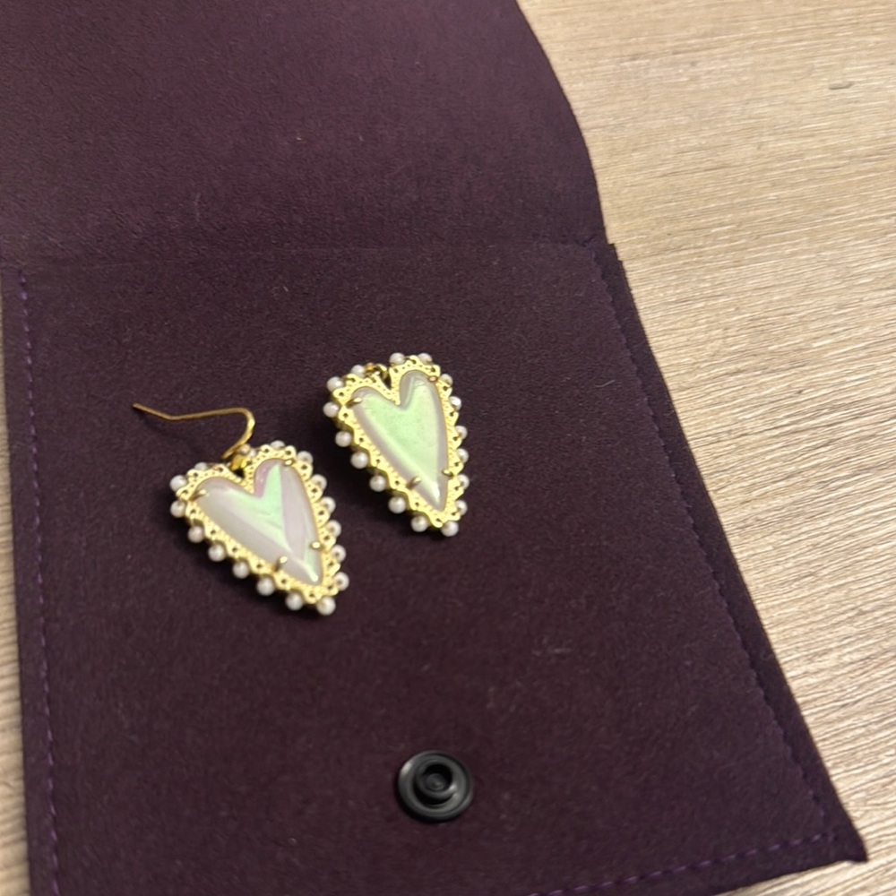 KS Gold Heart Earrings
